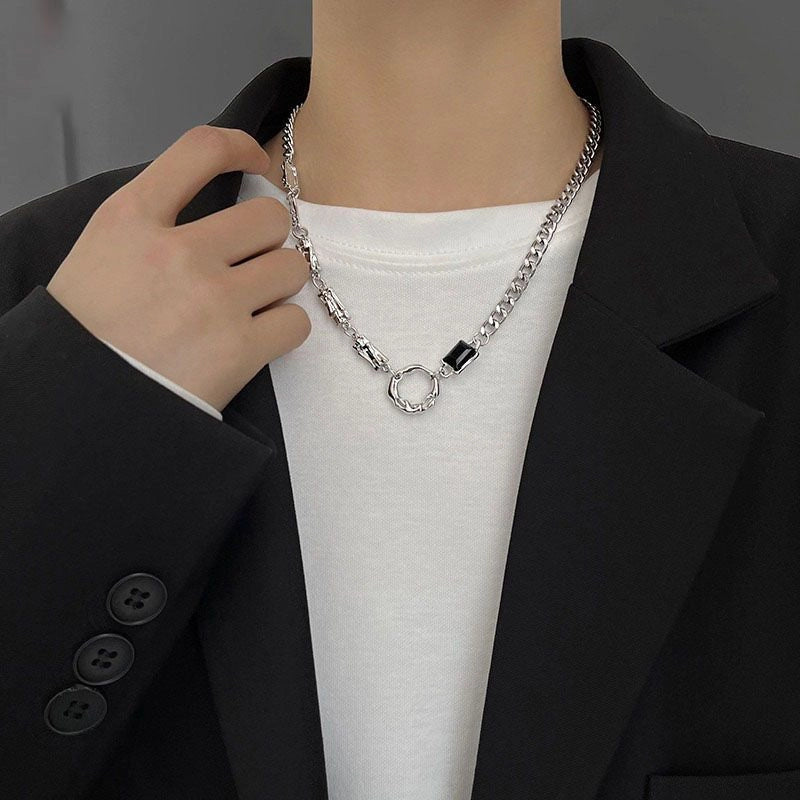 Minimalist Geometric Alloy Titanium Steel Plating Unisex Necklace