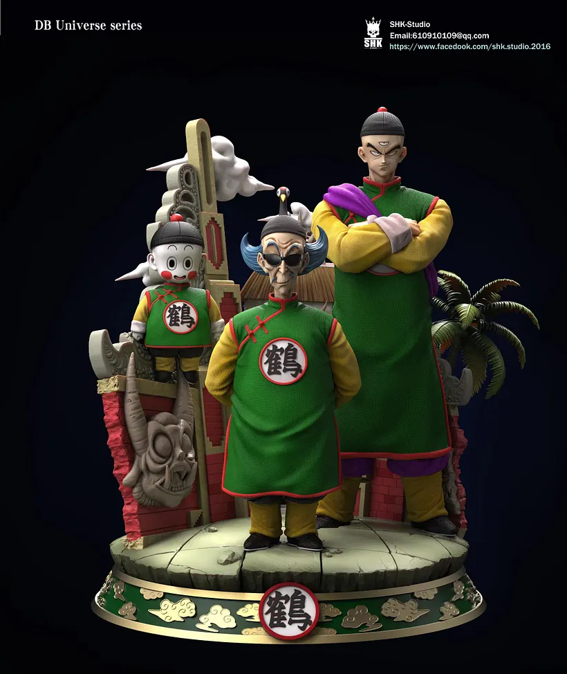 PRE-ORDER SHK Studio Dragon Ball 1/6 CRANE HERMIT & Chiaotzu