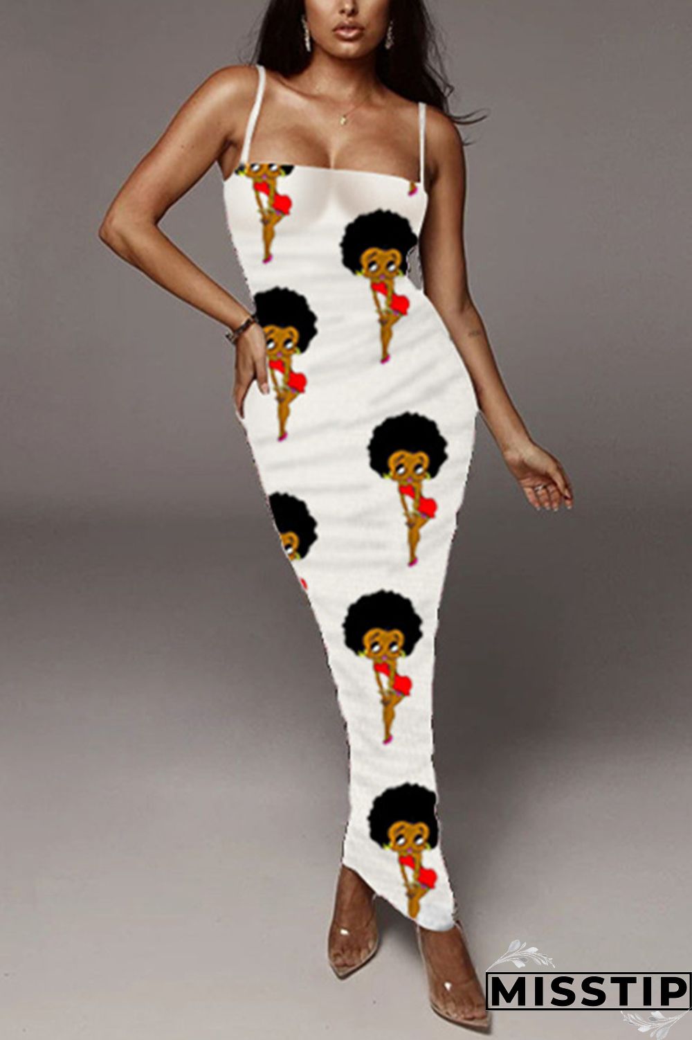 Butterfly Sexy Fashion Printed Sling Long Dress