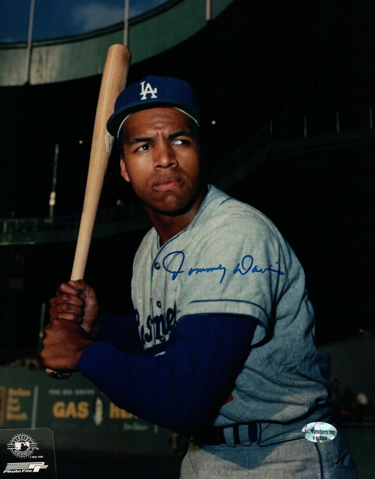 Tommy Davis Signed 8X10 Dark Photo Poster painting Autograph Los Angeles Dodgers w/Bat Auto COA