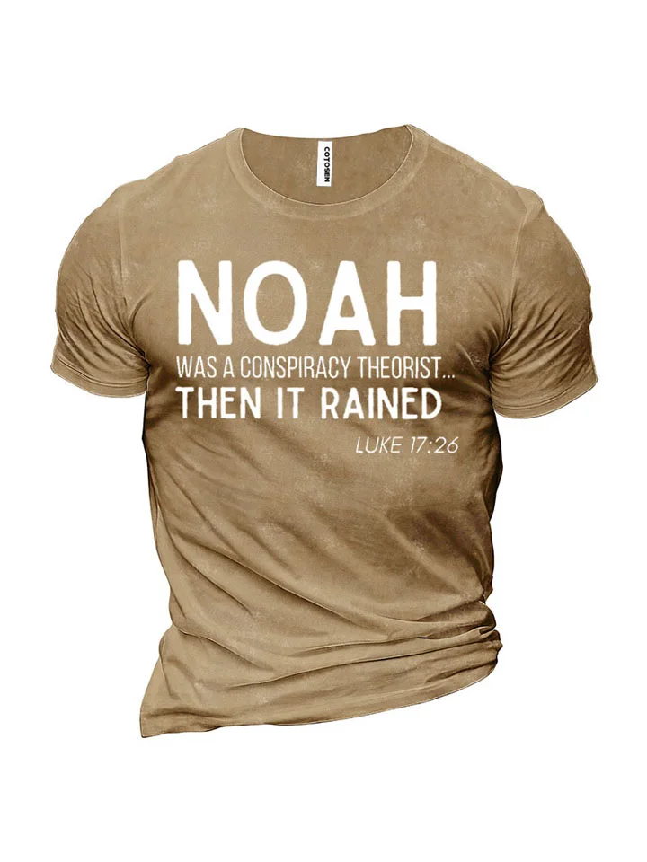 Men's Casual Round Neck Cotton T-shirt | 168DEAL