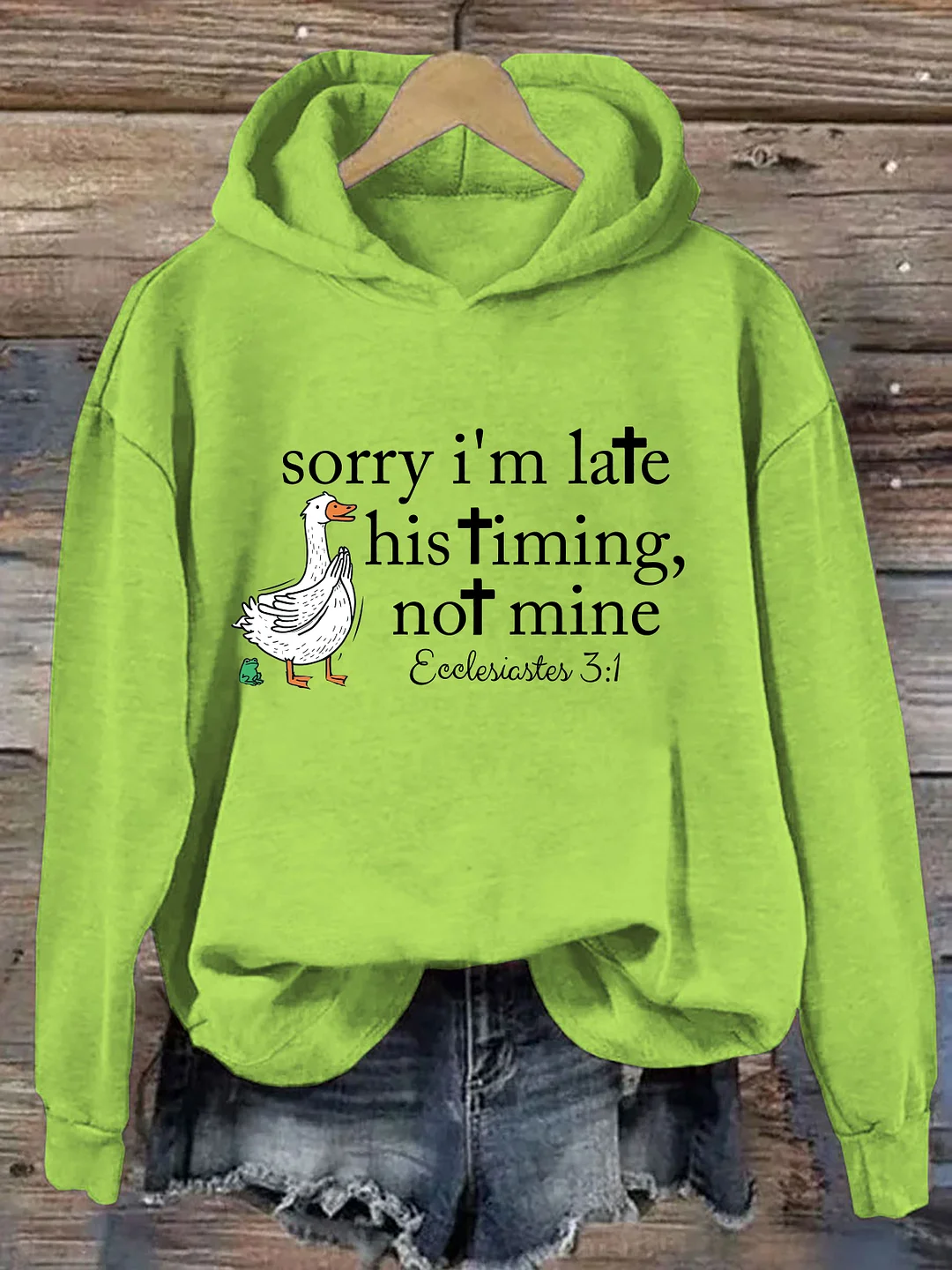 Sorry I'm Late Goose Hoodie