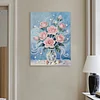 (30x40cm)DIY Pearl Painting Framed Flower Handmade Pearl Material Art Kit Living Room Decor