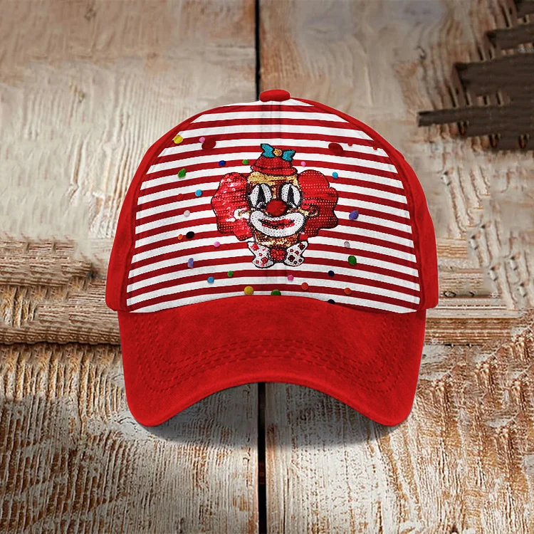 KÖLner Karneval Clown Stripe Print Casual Baseball Cap