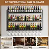 [US Local Warehouse] Bar Liquor Bottle Display Shelf Wall-Mounted Wine Storage Rack Home Glass Holder