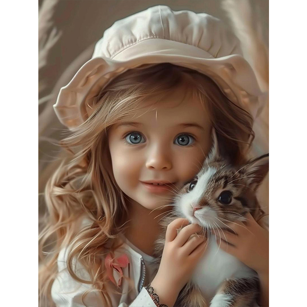 Little Girl-Paint by Numbers-12"x16"/30x40cm