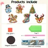 6Pcs DIY Christmas Biscuit Acrylic Diamond Painting Fidget Magnet