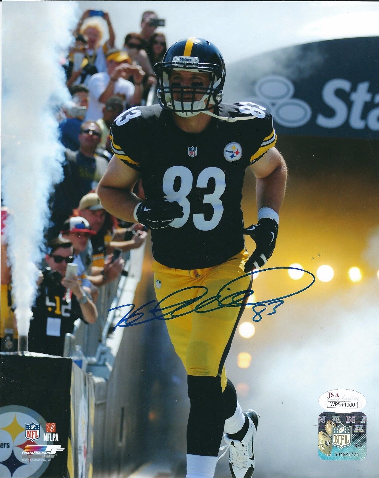 Signed 8x10 HEATH MILLER PITTSBURGH STEELERS Autographed Photo Poster painting JSA