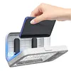 Bathroom Waterproof Phone Mount with BT Speaker 60 Degree Adjustable Angle Anti-Fog Shower Phone Stand No-Drill Wall Mount with Touchscreen for Bathroom Accessory Adults