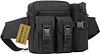 Taktisch Hüfttasche mit Flaschenhalter Militärisch Bauchtasche Wasserdicht Gürteltasche MOLLE Wasserflasche Halter Multifunktional für Damen Herren Wandern Laufen Camping Trekking, Schwarz