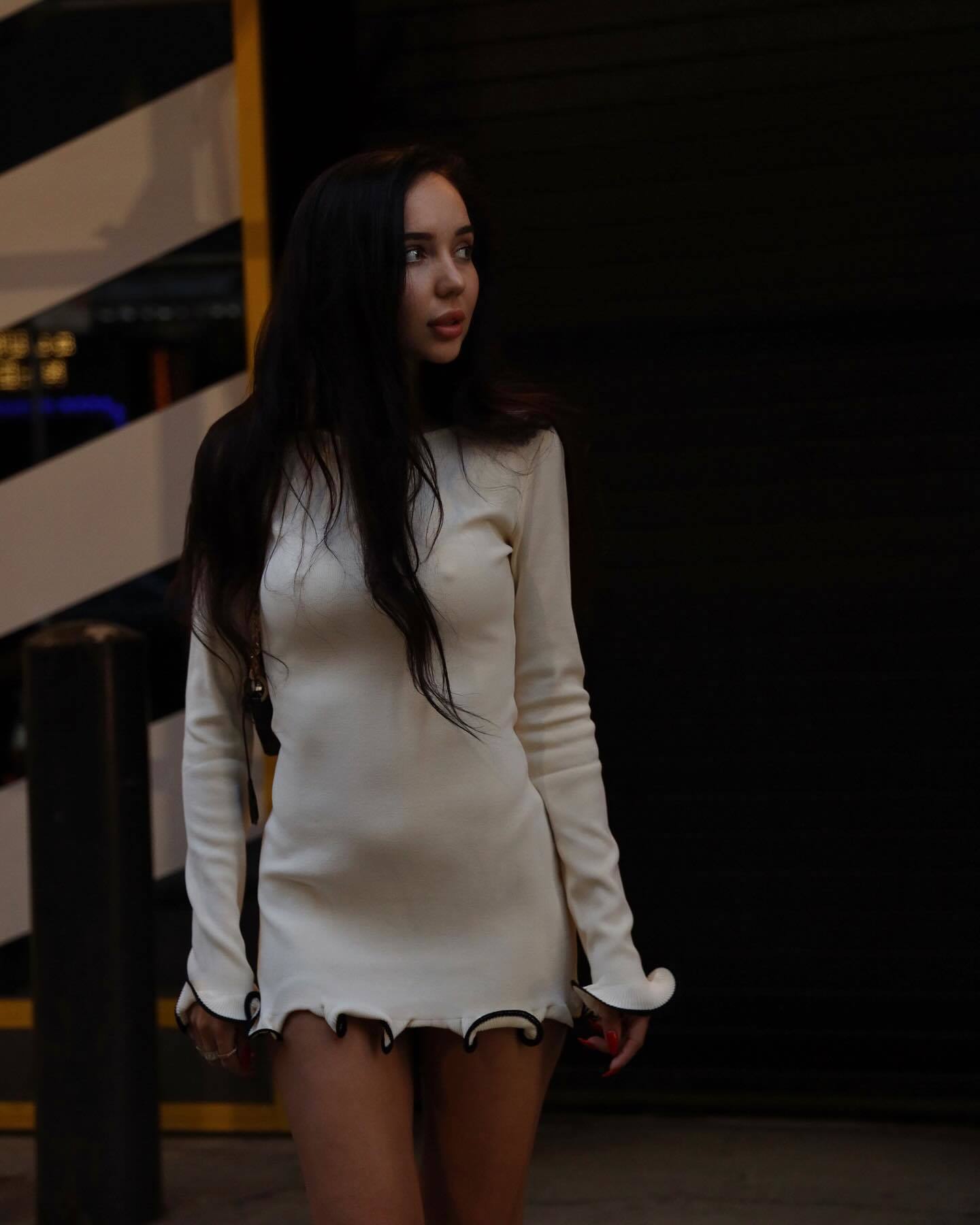 Ootddress Fashion Knitted Sweater Long Sleeve Elastic Tight Dress Women Bodycon Skirt Female Autumn/Winter New Street Clothing