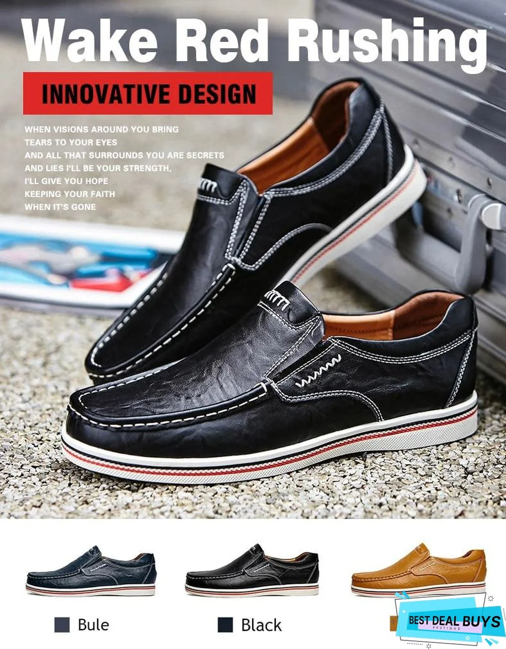 Leather Boat Shoes Casual Flats Moccasins Homme Driving Loafers Shoes Slip On Shoes