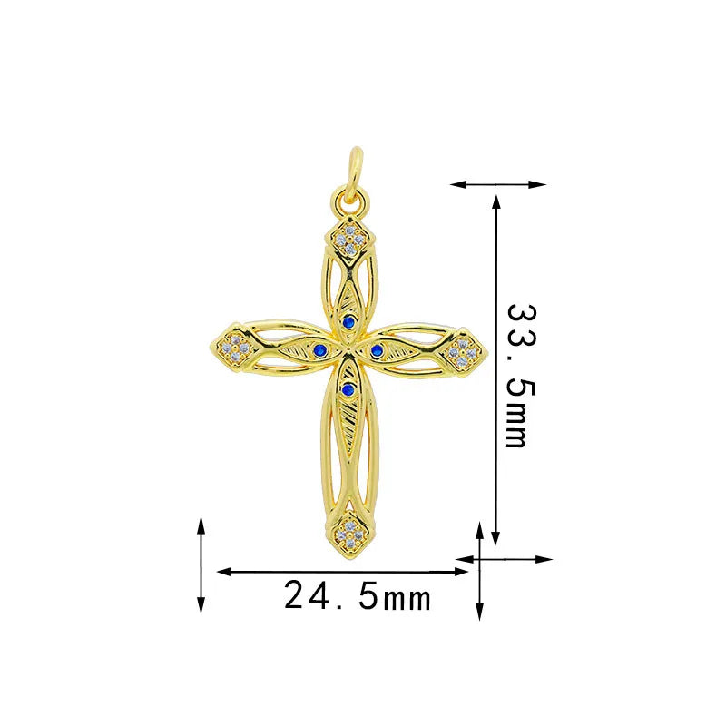 1 Piece 18*20.5mm 19*33mm Copper Zircon Star Moon Heart Shape Pendant