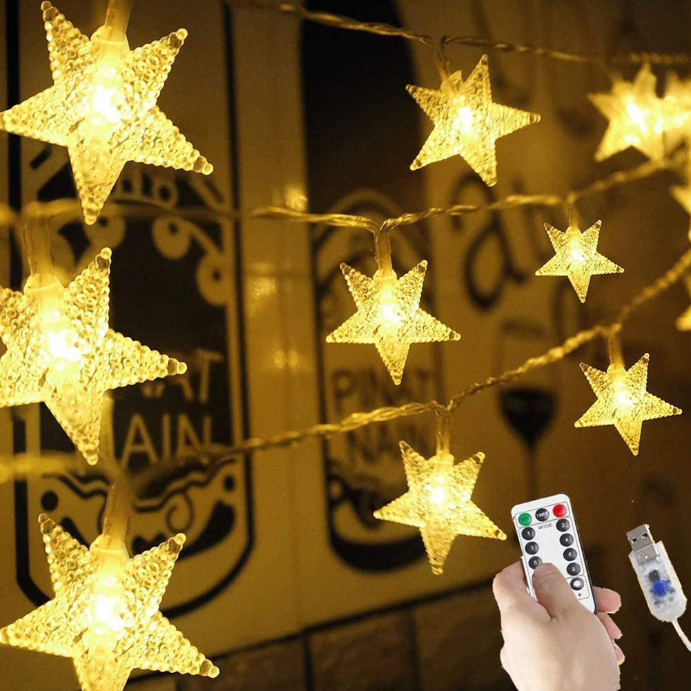 

LED USB Star String Lights Christmas Curtain Lamps Decoration, 501 Original
