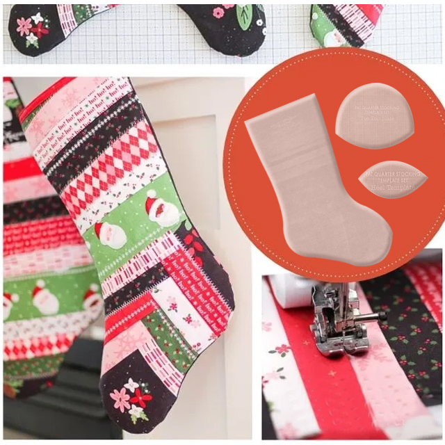 Fat Quarter Stocking Template Set