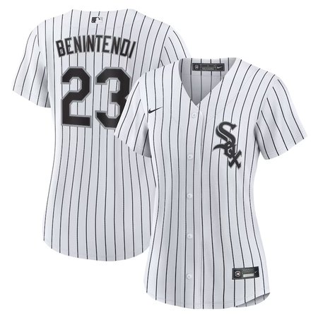 Women's Chicago White Sox #23 Andrew Benintendi  White/Black Home Official Player Jersey