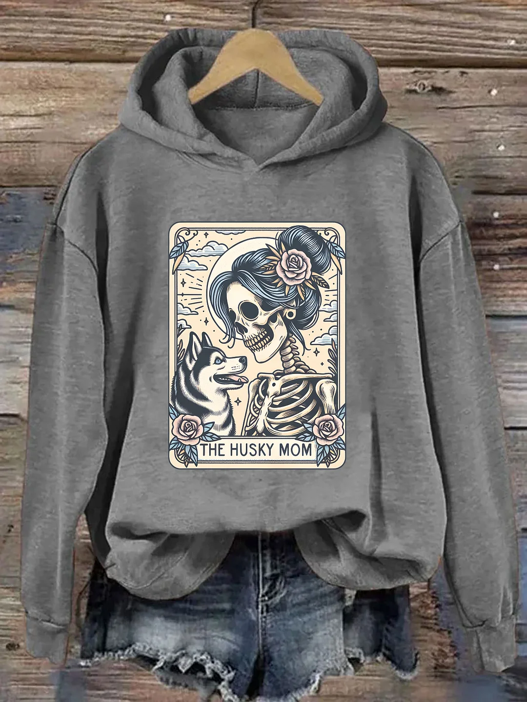 Siberian Husky Mom Tarot Card Hoodie