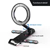 For Magsafe Foldable Magnetic Phone Holder 360 Rotation Cell Phone Stand with 1/4in Threads & Hook for iPhone 17 16 15 14 13 12 Pro Max