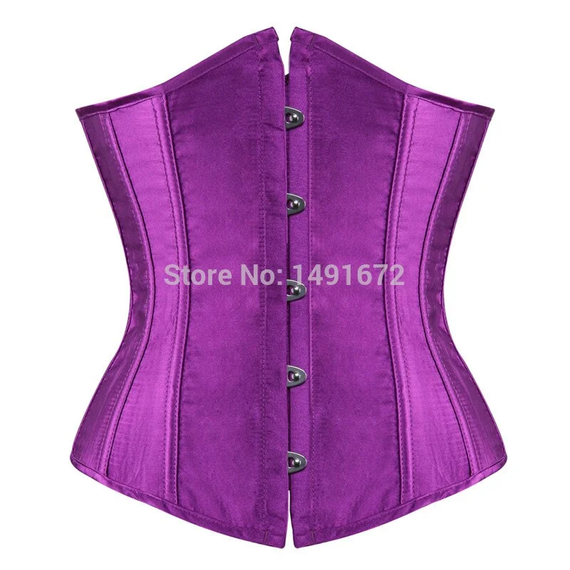 Underbust Corset Bustier Corsets Women Plus Size Korset Push Up Waist Slimming Cincher Sexy Boned Corselet Top Solid Pink Green