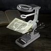 Welding Magnifying Glass with 10 LED Light Clip Clamp Soldering Magnifier
