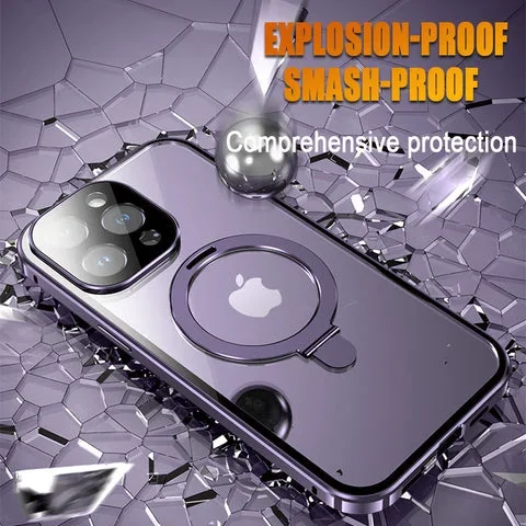 iPhone series double-sided magnetic holder mobile phone case