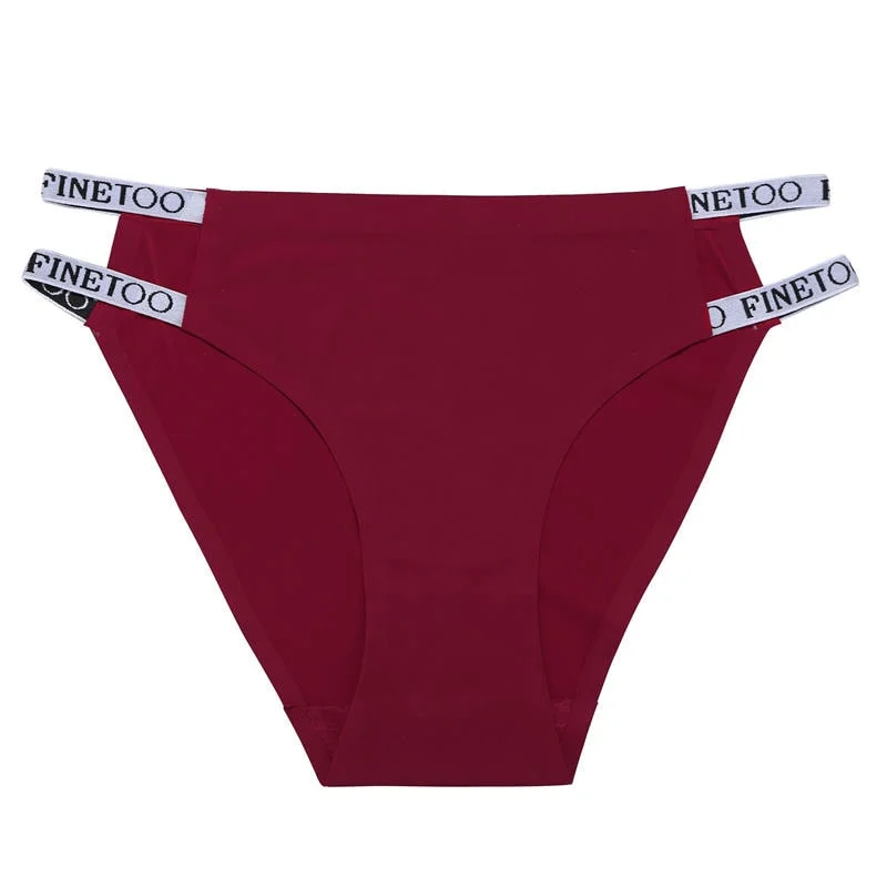 1/2PCS Briefs Panties Women's Underwear Sexy Seamless Panties Female Underpants Pantys Strap Low-raise Briefs Finetoo Lingerie