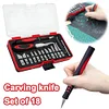 18Pcs Craft Knife Anti-Slip Handle Engraving Tool Multipurpose Sculpture Scalpel