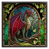 Glass Painting-Pterosaur-11CT Stamped Cross Stitch 40*40cm/15.75*15.75in tapestrymarket