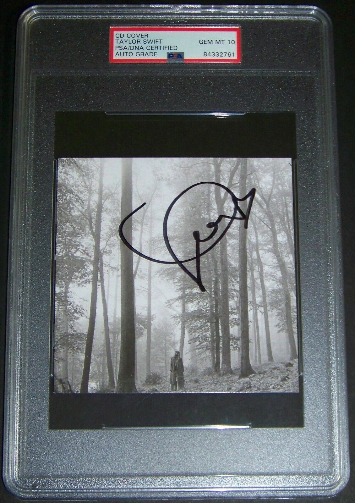 THE BEST! Taylor Swift Signed FOLKLORE Photo Poster painting CD Cover Slabbed PSA 10 GEM MINT!