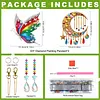 2pcs Butterfly and Moon DIY Acrylic Diamond Painting Wind Chime for Adult 5D Diamond Painting Suncatcher with Crystal Pendant Double Sided Hanging Diamonds Art Paint Ornament Gift for Home