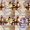 5D DIY Special Shape Diamond Painting Desk Ornament Snowman Decor Kit
