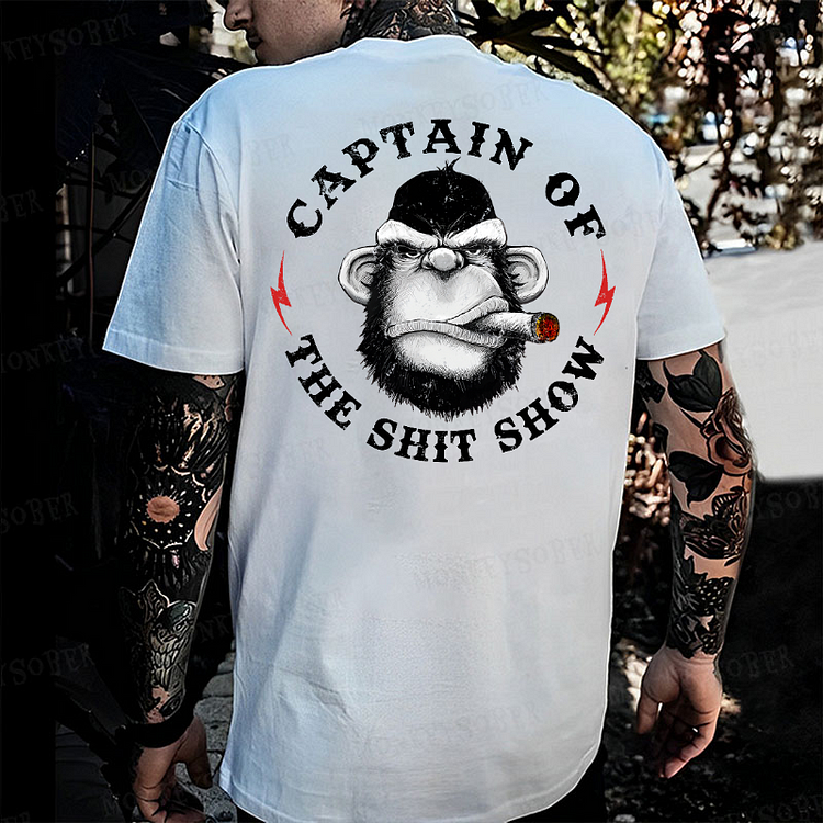 Captain Of The Shit Show Monkey T-shirt