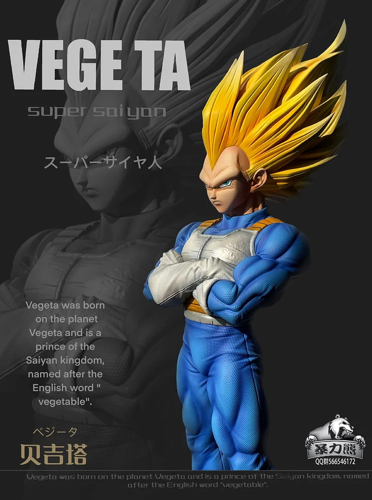 Violent Bear Studio - Dragon Ball DAIMA Super Saiyan 3 Vegeta Statue(GK)-