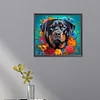 (US Only)Dog 5D DIY Full Drill Round Diamond Painting Kit Home Wall Room Decor 40x35cm