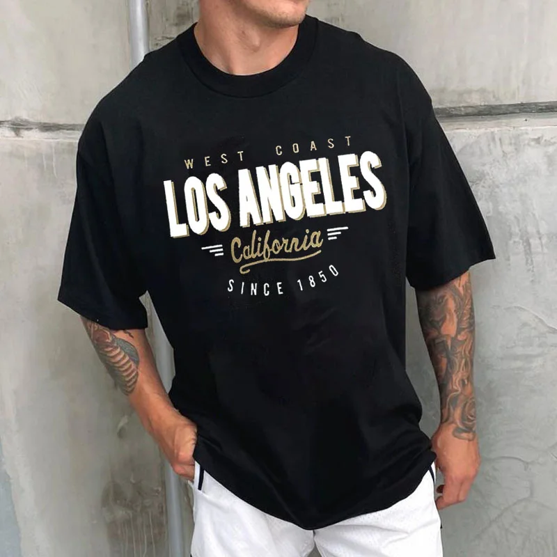 Men's Oversized Vintage Los Angeles T-Shirt-barclient