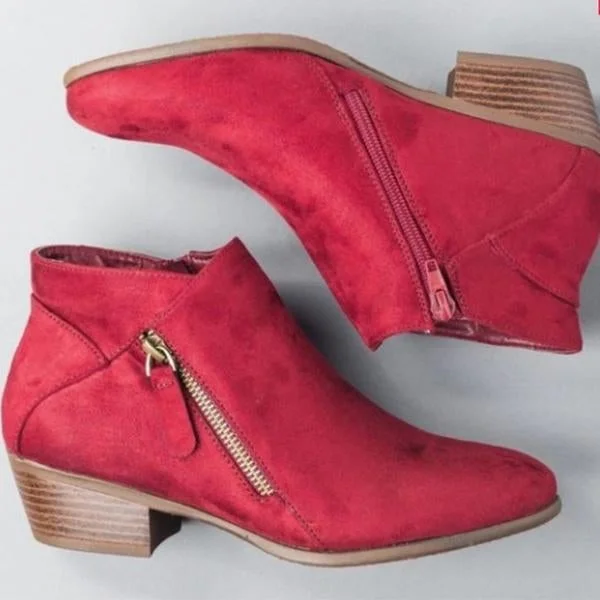 Spring/Autumn Slip-On Ankle Boots