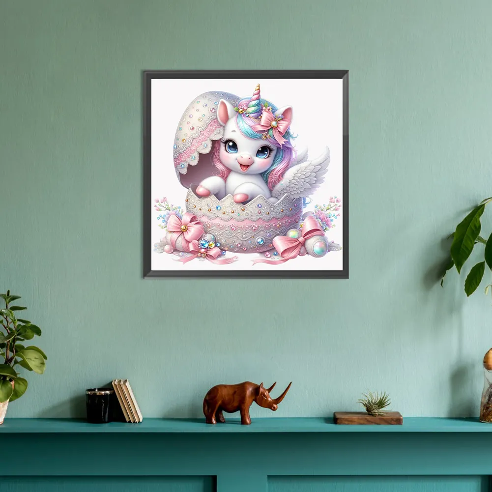 Diamond Painting - Full Round Drill - Jeweled Unicorn Egg(Canvas|30*30cm)