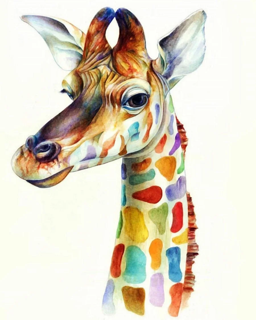 Animal Giraffe Paint By Numbers Kits UK For Adult HQD1244