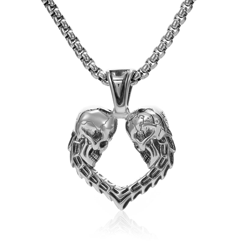 Vintage Style Exaggerated Punk Skull 304 Stainless Steel Unisex Pendant Necklace Necklace Pendant Men Pendant Necklaces