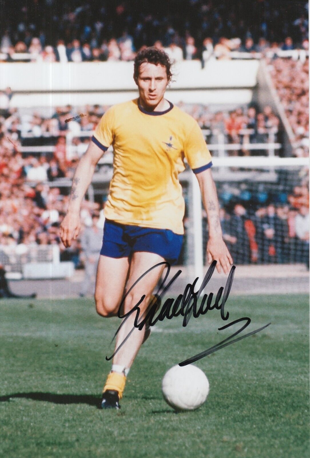 John Radford Hand Signed Arsenal 12x8 Photo Poster painting 1.