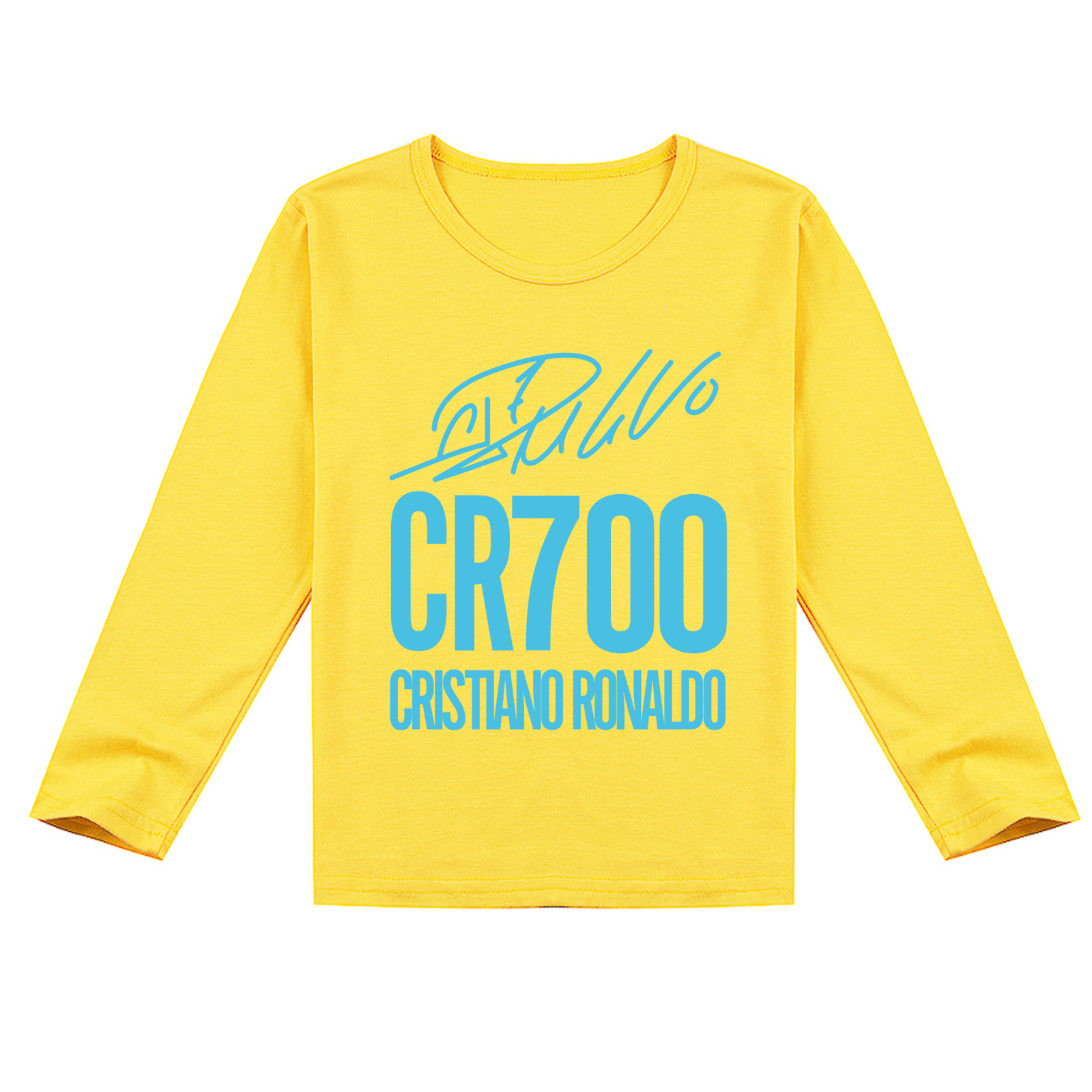 Mayoulove Kids' Long Sleeve Cristiano Ronaldo T-Shirt - Unisex Soccer Fan Gear, Perfect for Boys  Girls-Mayoulove