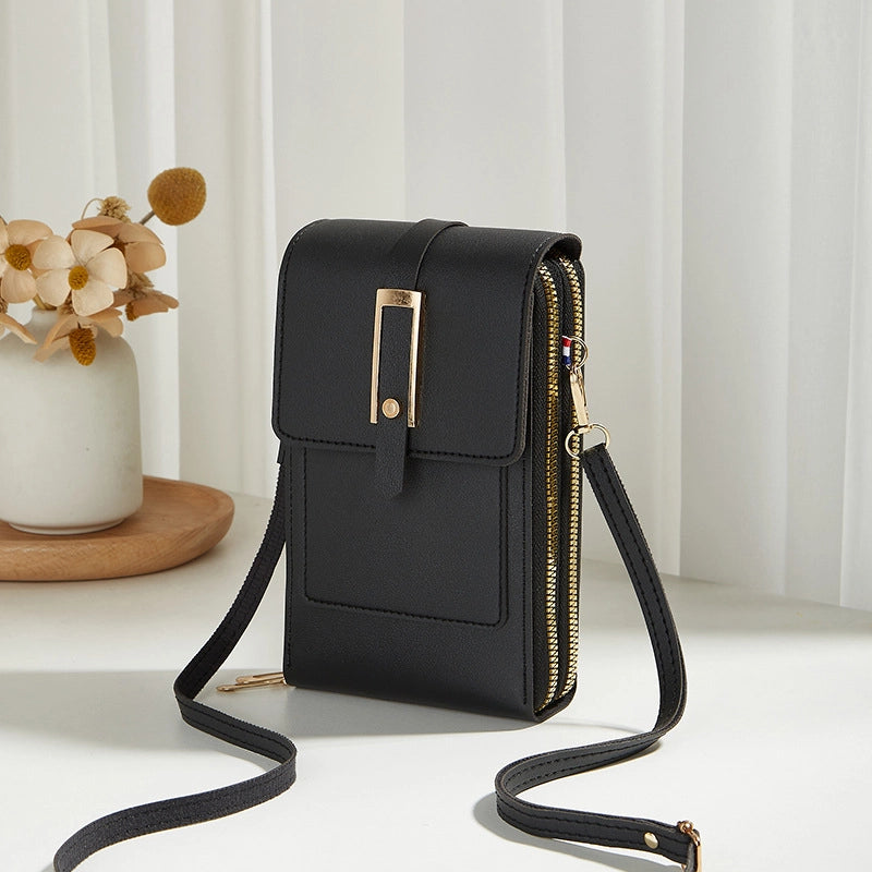 Women’s Solid Color Pu Leather Zipper Wallets