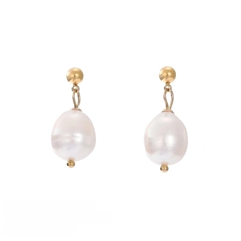 1 Pair French Style Round Plating 304 Stainless Steel Stainless Steel Earrings