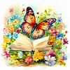 >SALE<5D DIY Full Round Drill Diamond Painting Butterfly Reading Kit Home Decor40x40cm