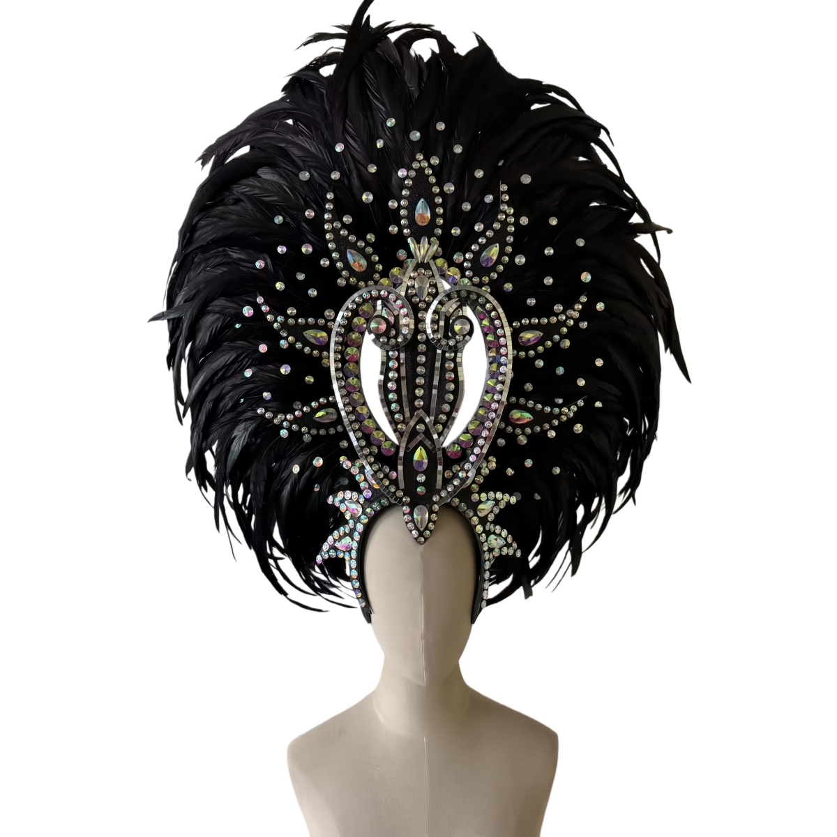 VCSHOES Brazil Rio Spanish Cuba Santiago Havana Venice Dionysia Carnival Float Mask Dress Masque Ball Costume Samba Plumage Plume Headd