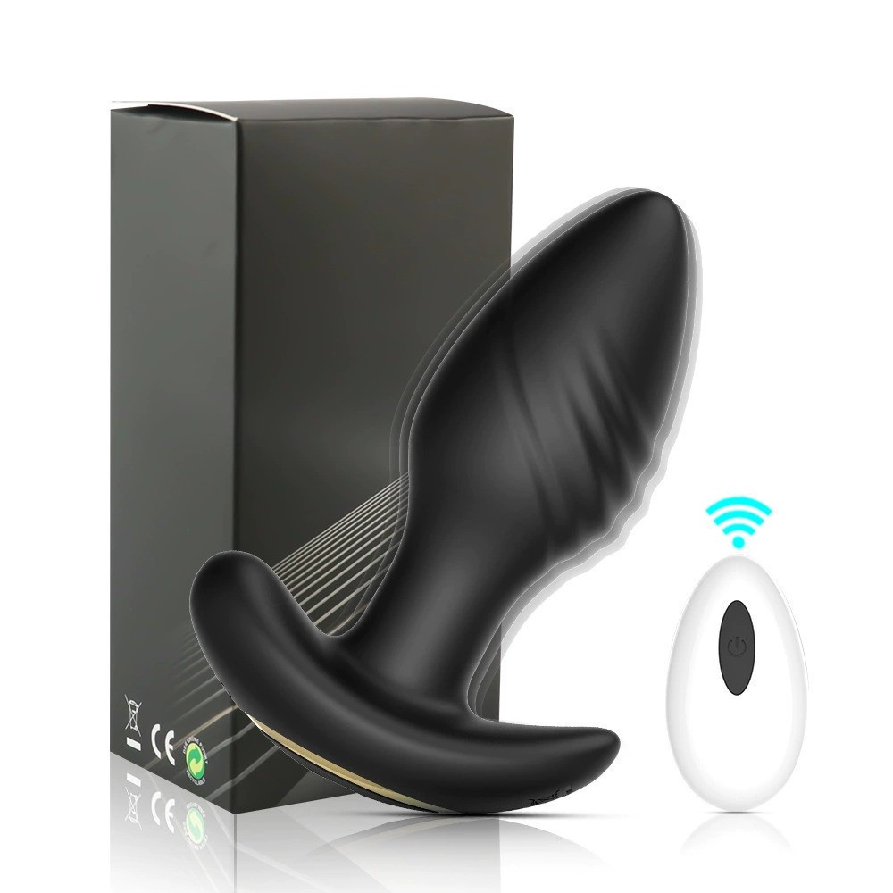 Anal Hub - Plug Dilator Erotic Toy For Couples &ndash; Vibrating Sex Plug With Remote Control, Female & Male Vibrators (black) By Rose Toy
