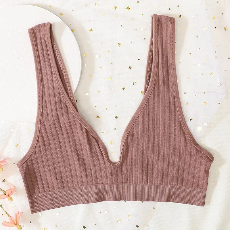 Seamless Bra Sports Bras For Women Plunge Bra Top Female Brassiere Deep V Sexy Women's Underwear Backless Bralette Lingerie
