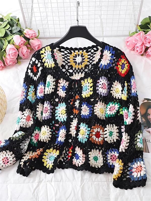 Tops Crochet Hollowed And Colorful For The Vacation