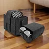 2PCS Camping Dinnerware Organizer with Dividers Motorhome Camping Glass Carrier