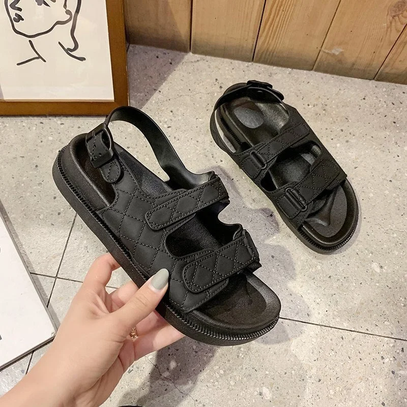 2021 Fashion Beach Women Sandals Comfortable Female Rome Sandal Platform Buckle Summer Shoes Woman Sandalias Footwear